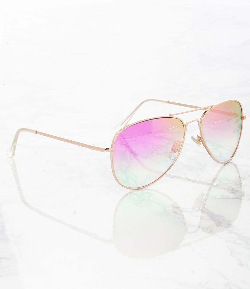 Aviator Sunglasses - M1510RRV/PINK- Pack of 12 ($48 per Dozen)