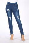 Mid-Rise Distressed Denim Jeggings - Pack of 6