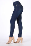 Mid-Rise Distressed Denim Jeggings - Pack of 6