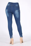 Mid-Rise Distressed Denim Jeggings - Pack of 6