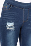 Mid-Rise Distressed Denim Jeggings - Pack of 6