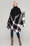 Women Pull Over Color-Blocked Poncho Mocha - Pack of 6