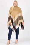 Plus Size Pull Over Poncho Beige - Pack of 6