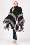 Plus Size Pull Over Poncho Navy - Pack of 6