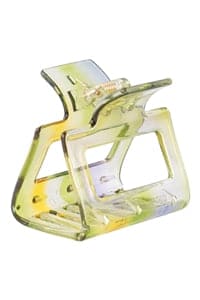 Dye Resin Square Hair Claw Pin Hair Accessories Green - Pack of 12