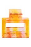 Dye Resin Square Hair Claw Pin Hair Accessories Yellow - Pack of 12