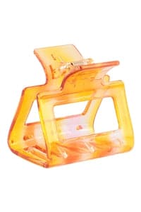 Dye Resin Square Hair Claw Pin Hair Accessories Yellow - Pack of 12