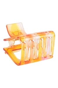 Dye Resin Square Hair Claw Pin Hair Accessories Yellow - Pack of 12