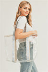 Hat Carrying Clear Tote Bag Blue - Pack of 6