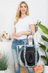 Hat Carrying Clear Tote Bag Navy - Pack of 6
