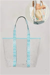 Hat Carrying Clear Tote Bag Mint - Pack of 6