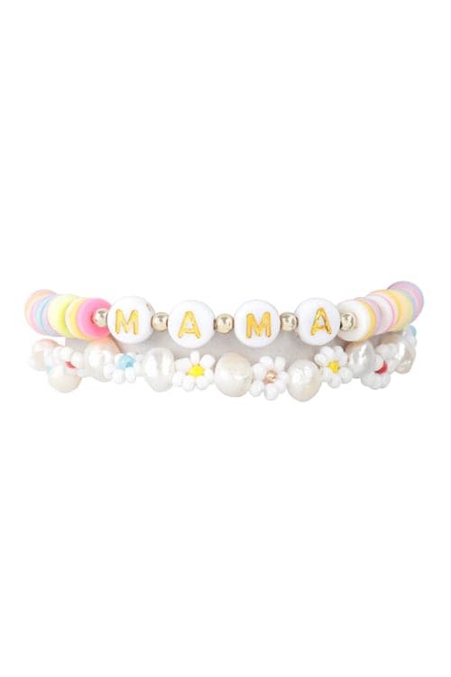 Mama FIMO Flower Bracelet Set Light Multicolor - Pack of 6