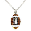 Football Rhinestone Pendant Necklace - Pack of 6