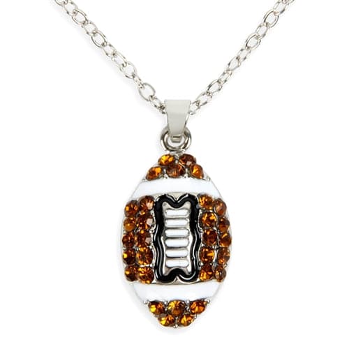 Football Rhinestone Pendant Necklace - Pack of 6