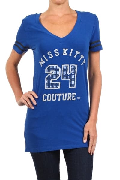 Juniors V-Neck Sport Tee Royal -  Pack of 6