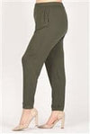 High Waist Plus Size Relaxed Fit Pants Olive - Pack of 6