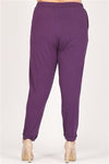 High Waist Plus Size Relaxed Fit Pants Plum - Pack of 6