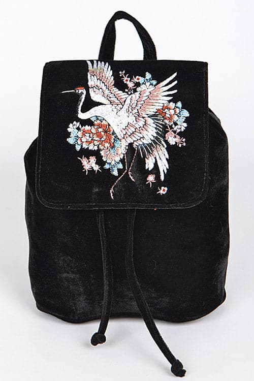 baggu velvet mini backpack 9756 Black