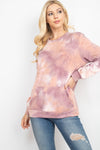 Purple French Terry Tie Dye Pullover with Pockets - Pack of 7