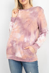 Purple French Terry Tie Dye Pullover with Pockets - Pack of 7