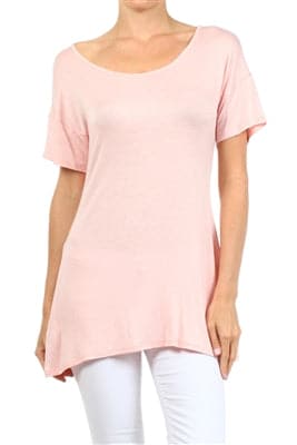 Wholesale Short Sleeve T-Shirt Dress Pink - Pack of 6