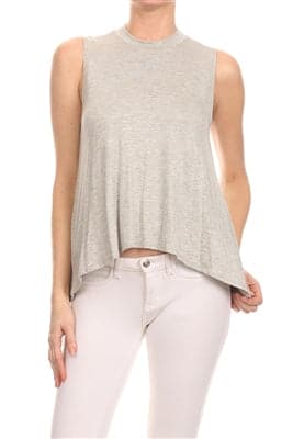 Basic Solid Loose Fit Top Grey - Pack of 6
