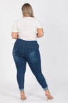 Plus Size Mid-Rise Denim Jeggings Pants - Pack of 6