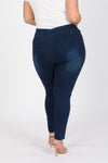 Plus Size Mid-Rise Denim Jeggings Pants - Pack of 6