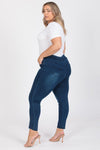 Plus Size Mid-Rise Denim Jeggings Pants - Pack of 6