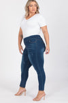 Plus Size Mid-Rise Denim Jeggings Pants - Pack of 6