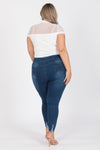 Plus Size Mid-Rise Denim Jeggings Pants - Pack of 6