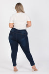 Plus Size Mid-Rise Denim Jeggings Pants - Pack of 6