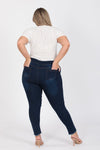 Plus Size Mid-Rise Denim Jeggings Pants - Pack of 6