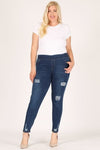 Plus Size High Waist Flared Denim Jeggings Pants - Pack of 6