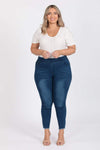 Plus Size High Waist Flared Denim Jeggings Pants - Pack of 6