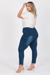 Plus Size Mid-Rise Denim Jeggings Pants - Pack of 6