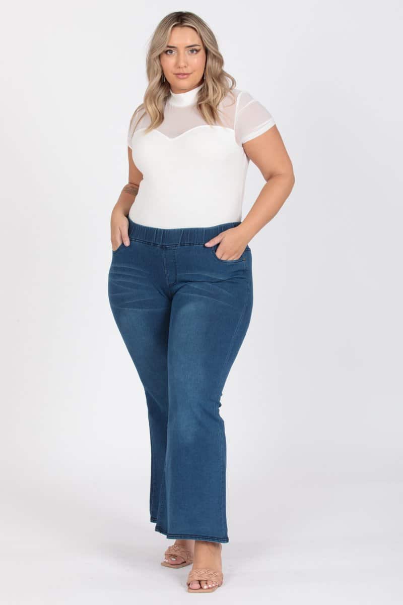 Plus Size High Waisted Flare Pants
