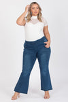 Plus Size High Waist Flared Denim Jeggings Pants - Pack of 6