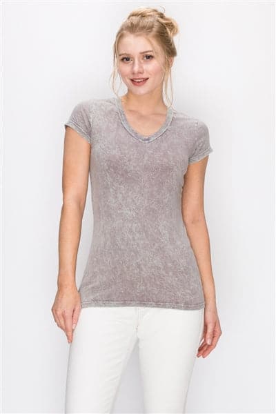 Mineral Washed Tee Light Gray - Pack of 6