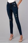 Plaid Contrast Kick Flare Cropped Jeans - Pack of 12