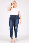 Plus Size High Waist Ripped Skinny Jeans - Pack of 6