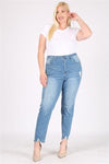 Plus Size Mid-Rise Flared Denim Jeans - Pack of 6