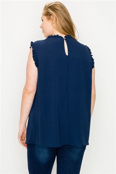 Plus size Koshibo Crochet Smocked Top Navy - Pack of 6