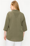 Plus size Koshibo Polo Top Olive - Pack of 6