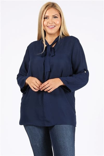 Wool Dobby Plus Top Navy - Pack of 6