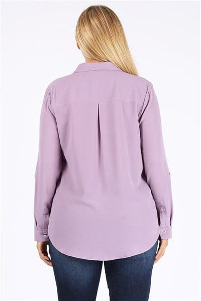 Plus Size Koshibo Blouse Top Lavender - Pack of 6