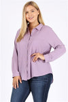 Plus Size Koshibo Blouse Top Lavender - Pack of 6