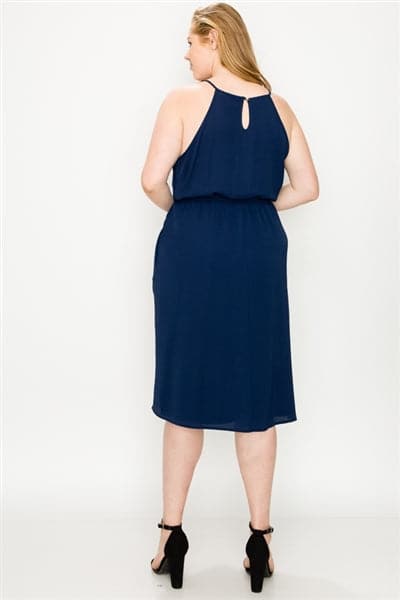 Plus Size Koshibo Midi-Dresses Navy - Pack of 6