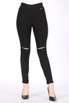 High Waist Super Stretch Skinny Jeggings Pants Black - Pack of 6