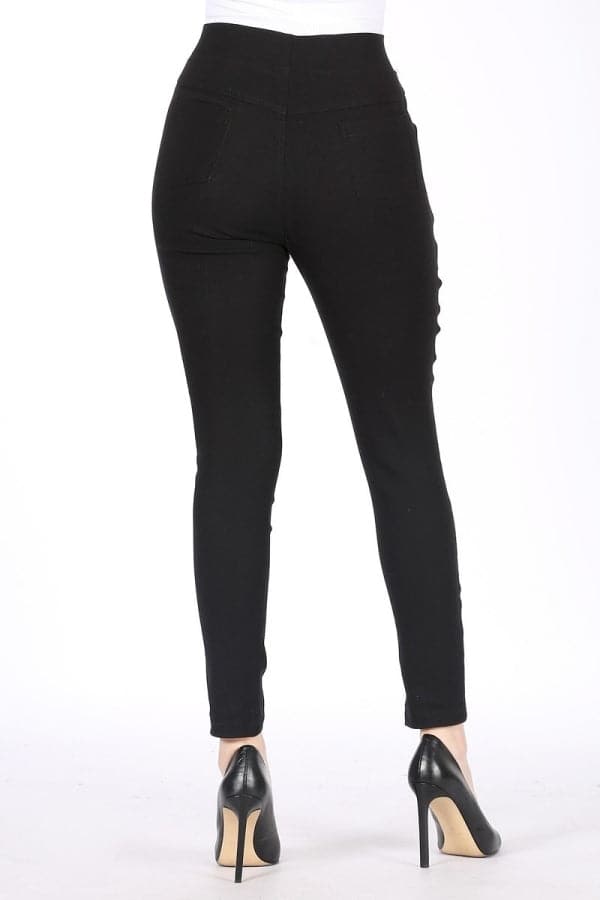 Wholesale High Waist Super Stretch Skinny Jeggings Pants Black for Sale.